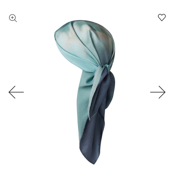 Accessories - Skims Cyan Fk Ombre Print Elegant Teal and Navy Headscarf 🆕🆕💙💙💙 (SoldOut)